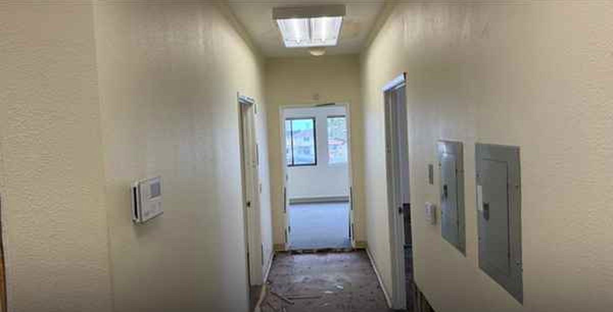 Hallway to the private offices